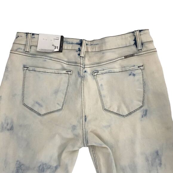 Kancan Light Acid Wash Mid Rise Super Skinny Ankle Jeans Size 31 - Picture 6 of 8